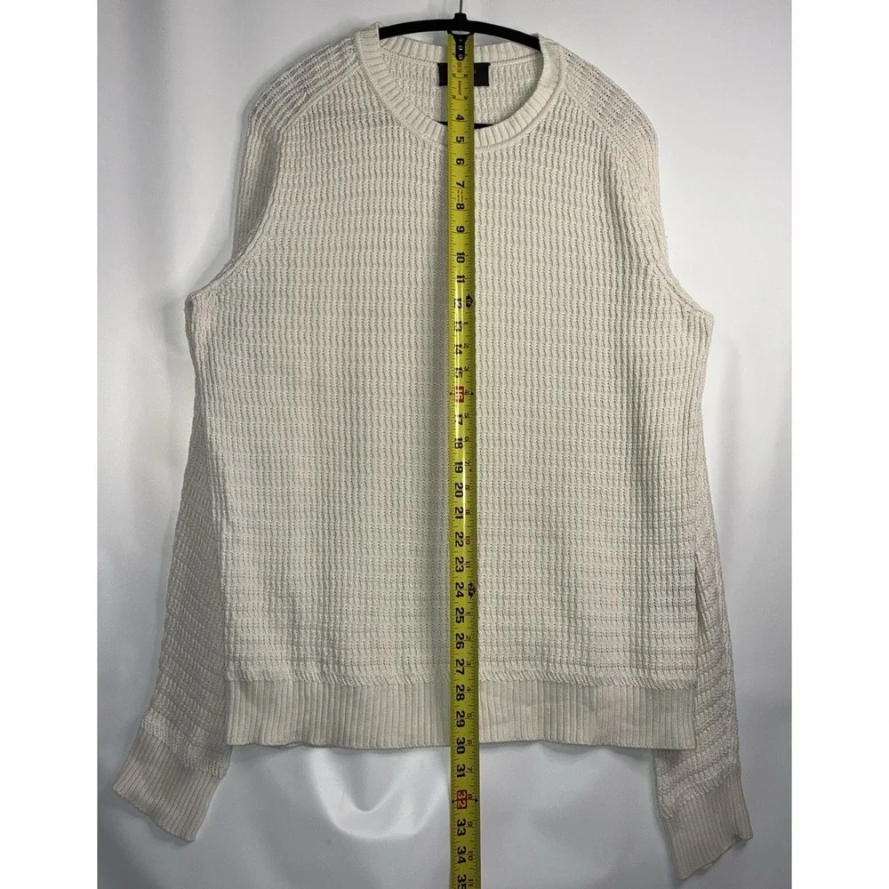 Berluti Sweater Paris Cable Knit Wavy White Cashmere Cotton Blend Sz 42 (52 EUR)